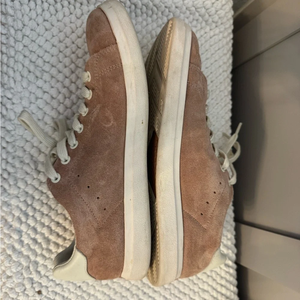 Tory Burch Pink Howell Court Suede Skater Sneakers